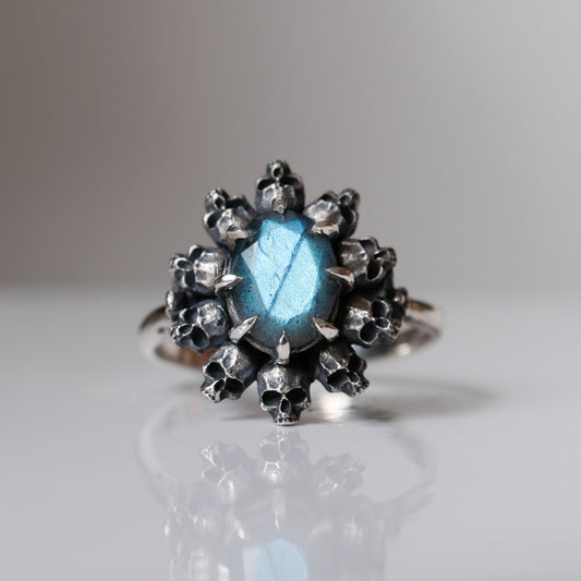 PATES labradorite halo ring