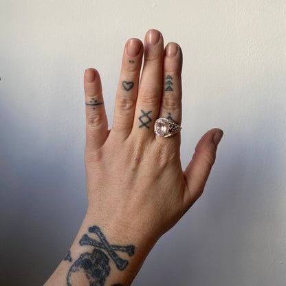 TALON rose quartz ring