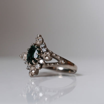 SYBIL tourmaline skull ring