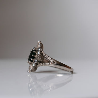 SYBIL tourmaline skull ring