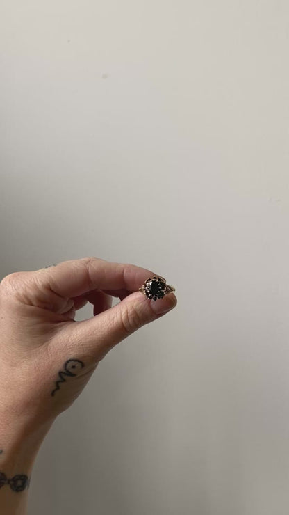 MARTHA black spinel ring